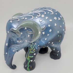 Decorative Blue Elephant Figurine